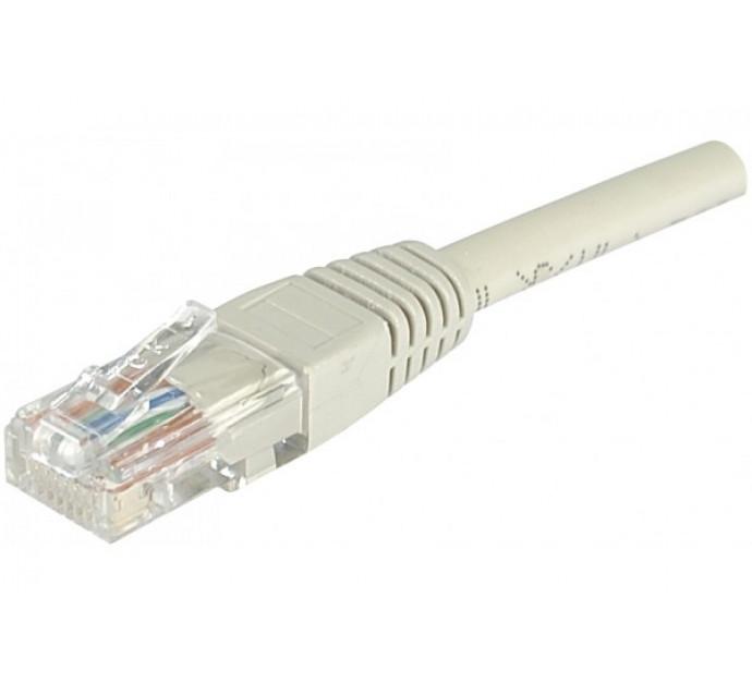 Cordon RJ45 catégorie 6 U/UTP non-blindé gris - 50 m - Cuivre - Débits jusqu'à 1 Gbps - Normes ANSI/TIA 568 et ISO 11801_0
