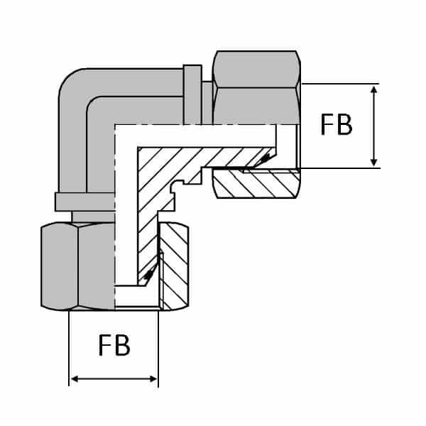 Coude 90° femelle tournant BSP x femelle tournant BSP - 1/4' , 11.44_0