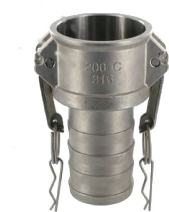 Coupleur à cames Type C - Douille annelée sans collerette - Inox - DN 80 - YCCDAIX080_0