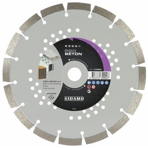 DISQUE DIAMANT À TRONÇONNER - PRO BÉTON - 125 X 22,2 MM SIDAMO