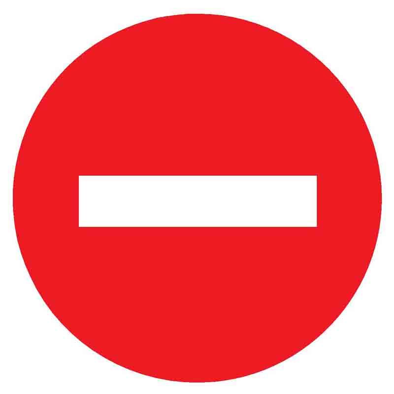 Disque plastique - Sens interdit - Panneau routier Novap_0