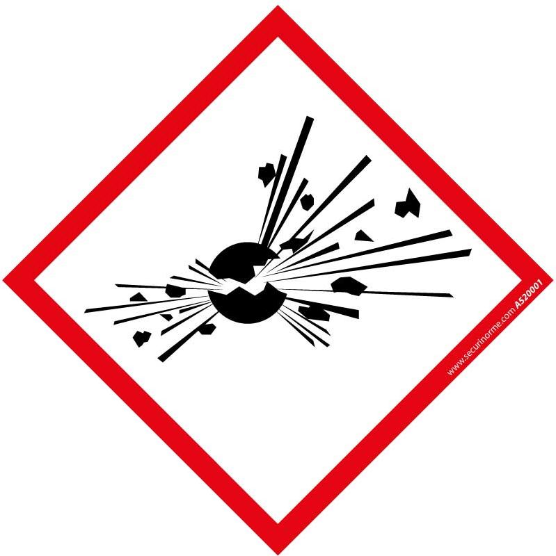 ETIQUETTES SGH01 MATIÈRES EXPLOSIVES  - 40 X 40 MM