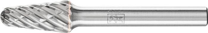 Fraise sur tige KEL D. 10 mm long. Tête 20 mm D. Tige 6 mm carbure engrènement STEEL PFERD_0