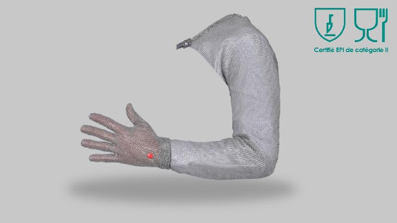 Gants épaule cotte de maille inox agro-alimentaire WILCO fabriqués en France - GCMWLINX-MN06/DME_0