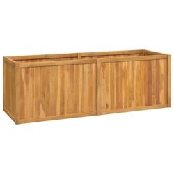 Helloshop26 - Jardinière bac lit surélevé plantes fleurs terrasse jardin 150 x 50 x 50 cm bois massif de teck marron 02_0039210 - 3000218443573_0