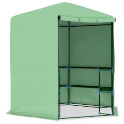 Helloshop26 - Serre tente abri plante fleur légumes avec étagères acier 227 x 223 cm vert 02_0044649 - 3000220282986_0
