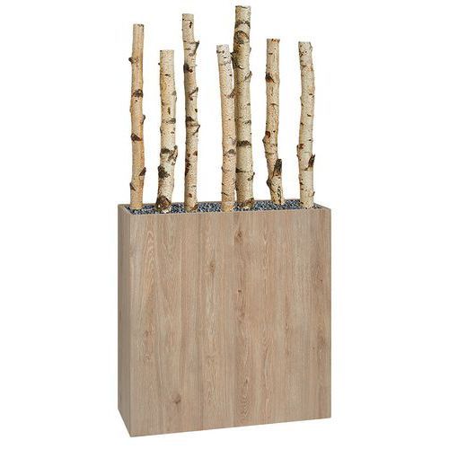 JARDINIÈRE BOIS BOSCO MOBILE CHÊNE HT 175 CM BOULEAU