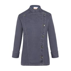 Karlowsky - Veste de cuisine femme en jean vintage black, manches longues, taille 48_0