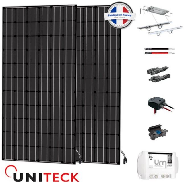 Kit solaire nautisme Uniteck 600W 12V MPPT - Équipement photovoltaïque complet pour bateau_0