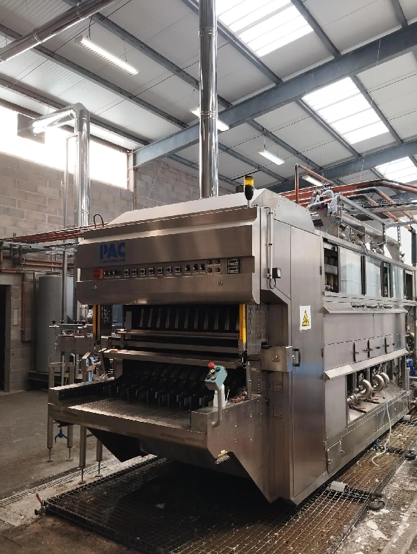 Laveuse de bouteilles pac cb 12-1-r-6.5 avec convoyeur, rinceuse et chaudière à vapeur - référence                        :                         e14156_0