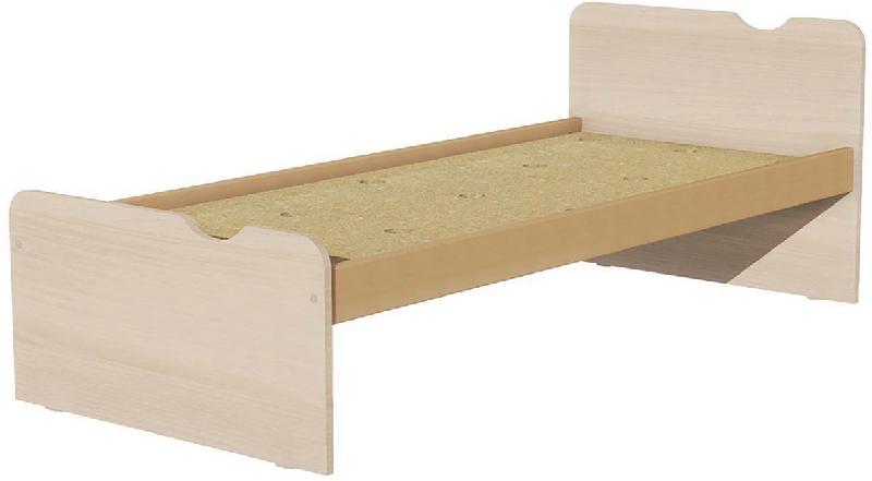 LIT IDENTITÉ SOMMIER AGGLO 90X200 FORME DÉCO ARGENT/PIN AVOLA - MANUTAN COLLECTIVITÉS