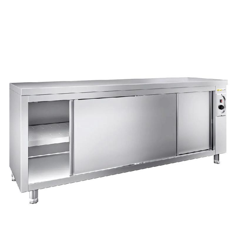 Meuble bas inox chauffant 1800x600 mm PREMIUM - GOLDINOX - gris inox 3701770819300_0