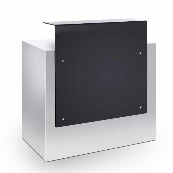 Caisse d'accueil ISmart P Medium FH 1600 - Caisson stratifié Blanc Luxe ou Noir avec plexiglas_0