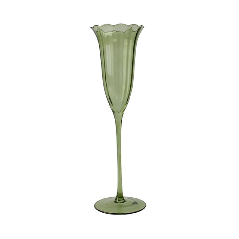 Novastyl - Lot De 4 Flutes Eden 17cl En Verre Vert - 3256391043677_0