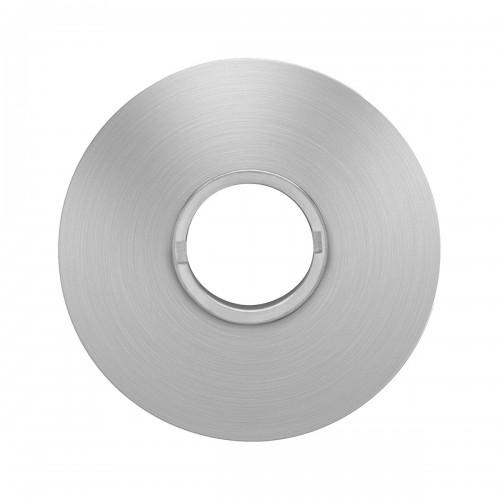 PAIRE DE ROSACES AFFLEURANTES RONDES EN INOX SATINÉ - SÉRIE EZ180 - BEC-DE-CANE KARCHER DESIGN
