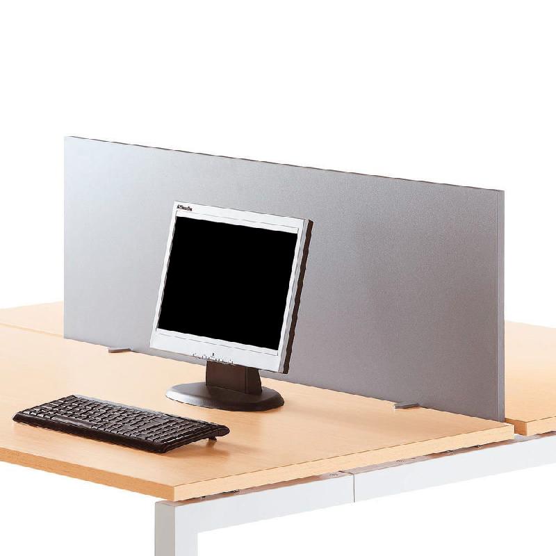 PANNEAU ECRAN POUR BUREAU - L. 140 CM - FINITION ALUMINIUM