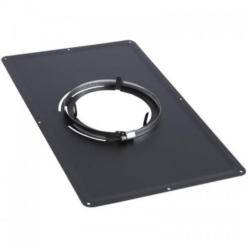 PLAQUE DE PROPRETÉ INOX ÉMAIL NOIR - 300 X 500 MM - DIAMÈTRE 100 MM TEN