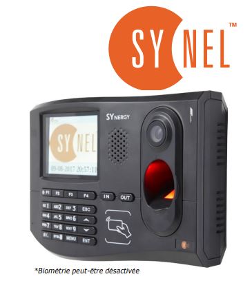 Pointeuse biométrique multifonction Synergy - Utilisation pour identification par empreinte, badge ou code PIN - SYD-0014-02_0