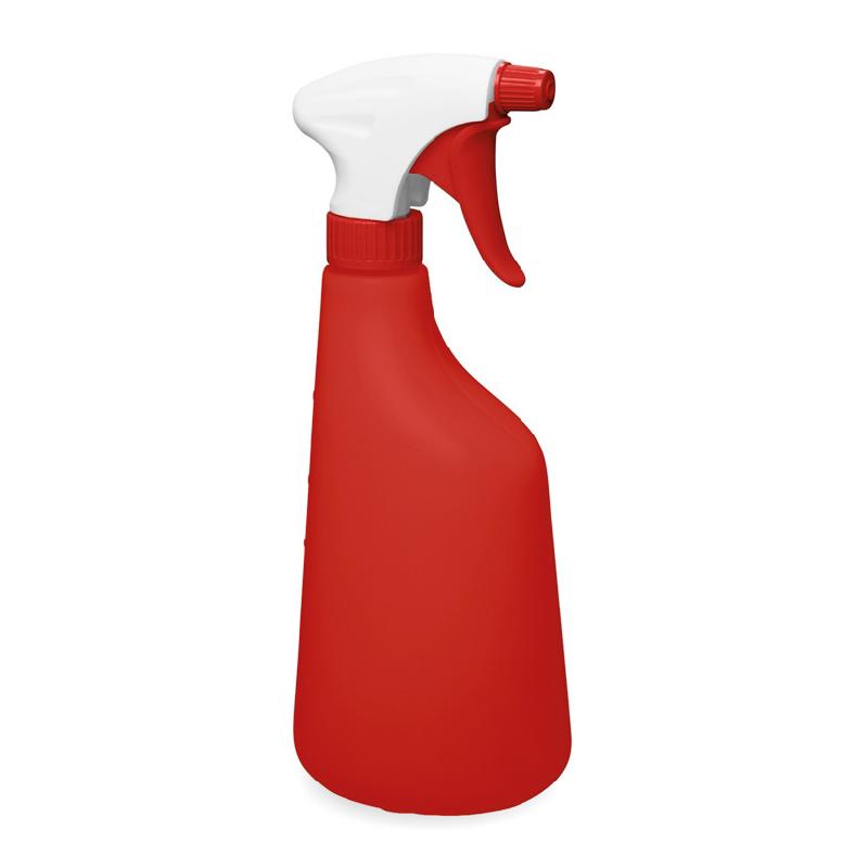 Pulvérisateur 1.3 ml PE blanc/rouge Ø28/400 - Flacon gradué 630 ml rouge avec ligne transparente_0