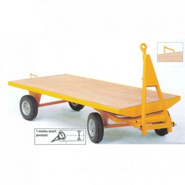 Remorque industrielle tractable Rolléco - 2000 kg - Roues gonflées - Différentes dimensions disponibles_0