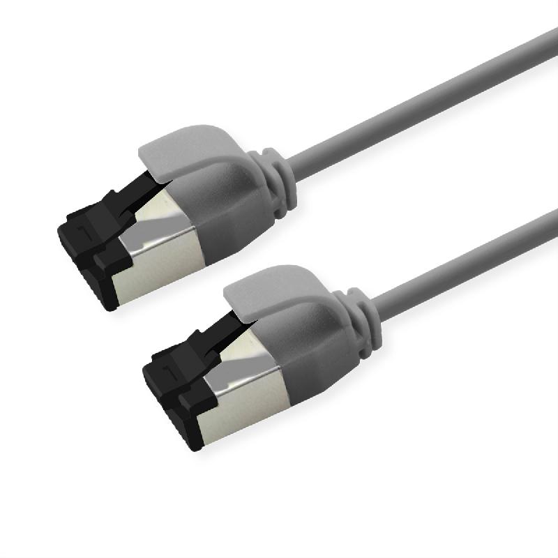 ROLINE Cordon Cat.8 (Classe I) U/FTP, Slim, fils tressés, LSOH, gris, 2 m_0