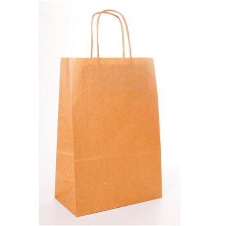 SAC CABAS AVEC ANSES 90 G/M² 32+16X31 CM KRAFT NATUREL (VENDU PAR 250)