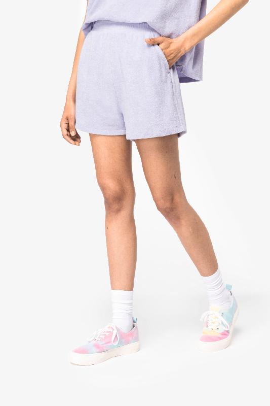 Short écoresponsable en éponge femme - Réf: NS728 - 80% coton biologique et 20% polyester recyclé - Confortable et respirant_0