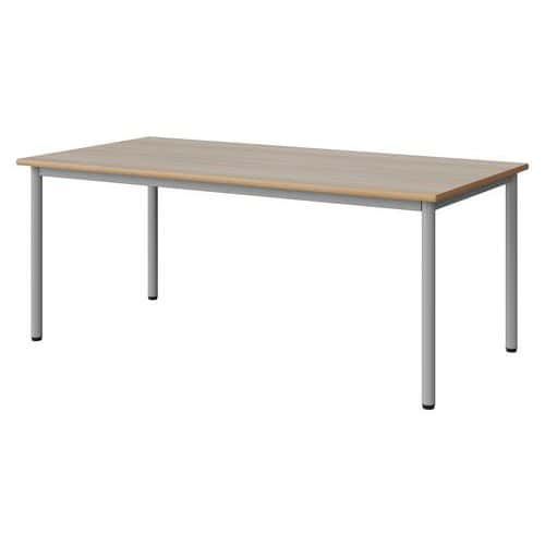 TABLE MALIBU 160X80 T4 4P STRA ALAISÉ ACACIA/GRIS 9006