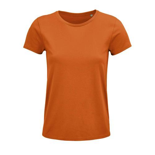 TEE-SHIRT PERSONNALISABLE FEMME COTON ORGANIQUE BIO JERSEY 150 ORANGE
