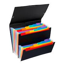 TRIEUR EXTENSIBLE PLASTIQUE 18 POSITIONS RAINBOW CLASS VIQUEL - LOT DE 12