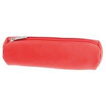 TROUSSE RONDE, EN SIMILICUIR, COGNAC - LOT DE 4