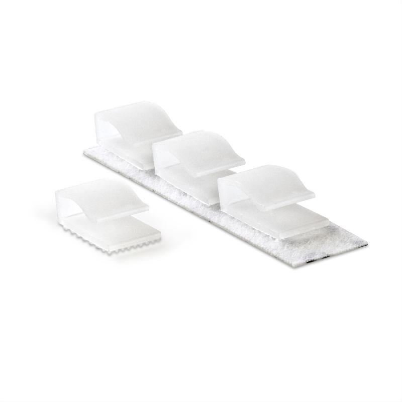 VELCRO® Passe-câbles petit x 16 - opaque - fixation réutilisable - blanc - 15g_0