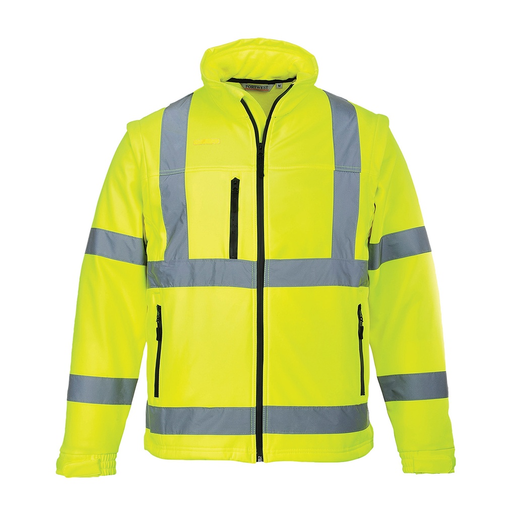 Veste Softshell HV 3 couches - manches amovibles - S428 - PCVFSHV12-JA-XS - Portwest_0