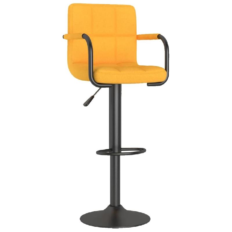VidaXL Tabouret de bar Jaune moutarde Tissu Modèle Aero Luna Élite - 334632_0
