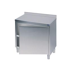 Virtus group Meuble Bas en Inox une Porte Battante avec Dosseret Gamme 600 800x600 x600x850mm - 698142472290_0