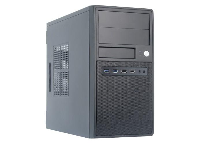 CHIEFTEC Giga Midi-Tower GX-01 Black - Boîtier PC Midi-tour Noir avec support ATX et nombreuses baies de stockage (GX-01BW-O)_0