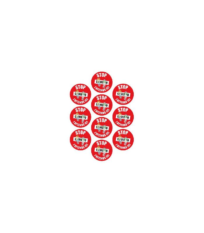 Adhésif à coller au sol - Diamètre 40 cm - Lot de 10 - Référence : PRO311CX10_0
