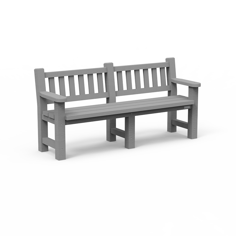 Banc public avec accoudoirs GARDEN - L.1840 mm - STD OR-BC-04-18 - finition standard en marron, gris ou noir_0