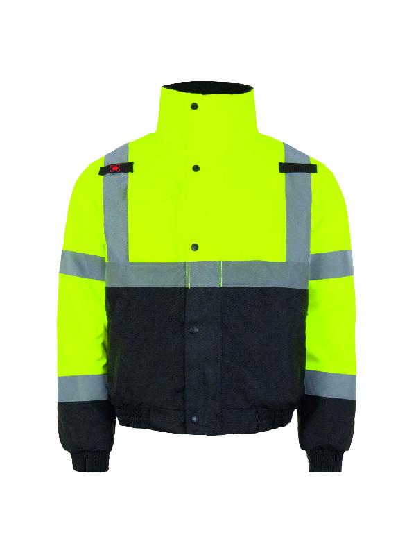 Blouson cargo froid - T2S - Haute visibilité - Imperméable avec bandes rétroréfléchissantes - Normes EN ISO_0