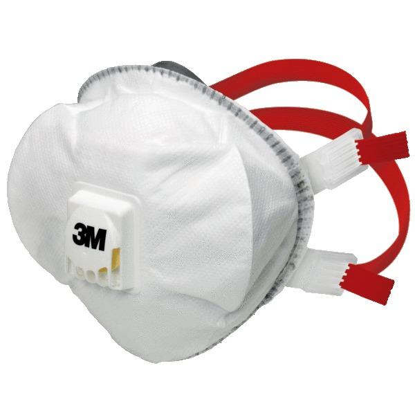 Boîte de 5 masques respiratoires coques jetables série 8835+ ffp3 rd avec soupape - 3M - 7100081542 - 587330_0