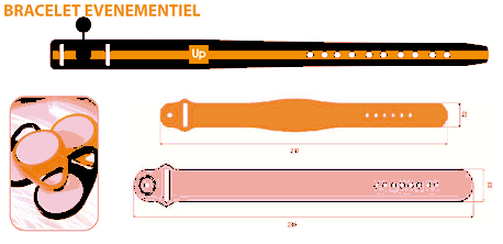 Bracelet silicone etanche personnalisable nfc rfid_0