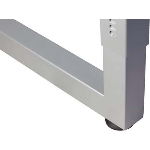 BUREAU ANGLE 90°AVEC PIEDS EN O CARRÉ-200X120CM-GRIS-ARGENT - HAMMERBACHER