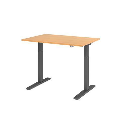 BUREAU ÉLECTRIQUE SÉRIE XMKA 120CM HÊTRE/ANTHRA - HAMMERBACHER