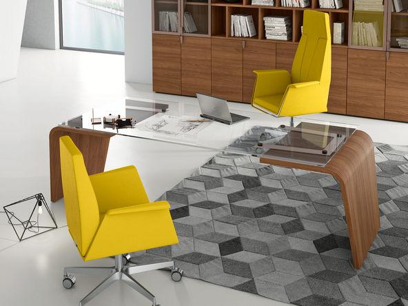 Bureau de direction en verre design italien_0