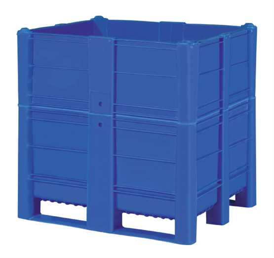 Caisse-palette plastique 1000 x 1200 - Parois pleines, 1030 litres, PEHD robuste - 22-1000P/1000L_0