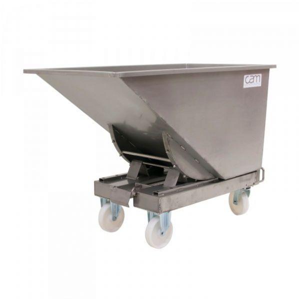 Chariot benne basculante inox Rolléco - capacité 600 à 900 litres_0