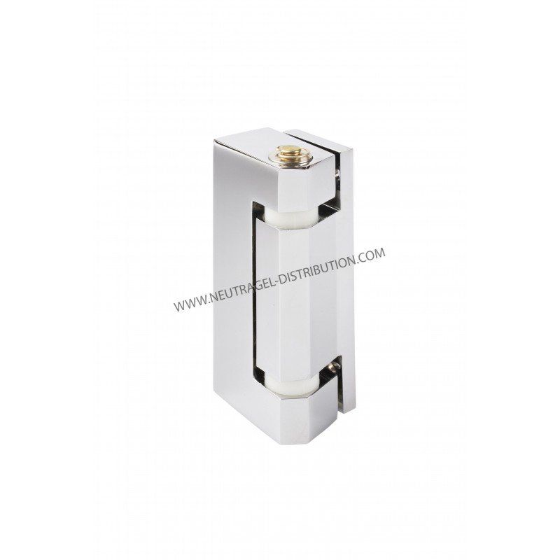 Charnière 363 émaillée sans rampe - interchangeable gauche/droite - axe non corrosif - fixation invisible_0