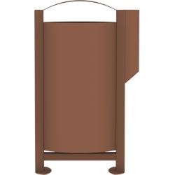 Rossignol - Corbeille 60L sur pied avec distributeur de sacs canins ARKEA CANIN - effet corten - marron acier 59154_0