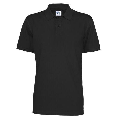 COTTOVER POLO MANCHES COURTES HOMME - CERTIFIÉ GOTS NOIR - TAILLE XXL