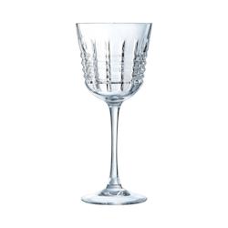 6 verres à pied de table 25cl Rendez-vous - Cristal d'Arques - Verre haute transparence au design vintage - transparent 0883314553253_0
